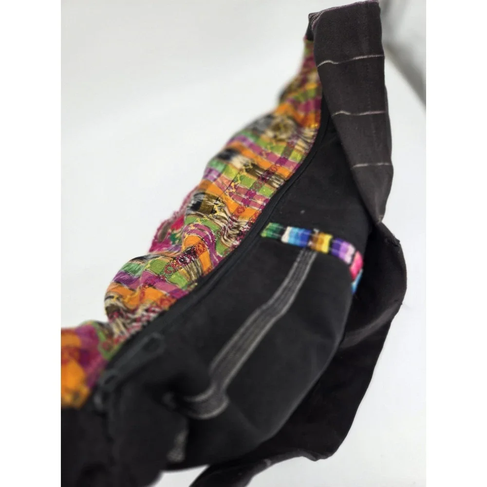 Bohemian Hippie Gypsy Embroidered Zipper Floral Hobo Crossbody Shoulder Bag